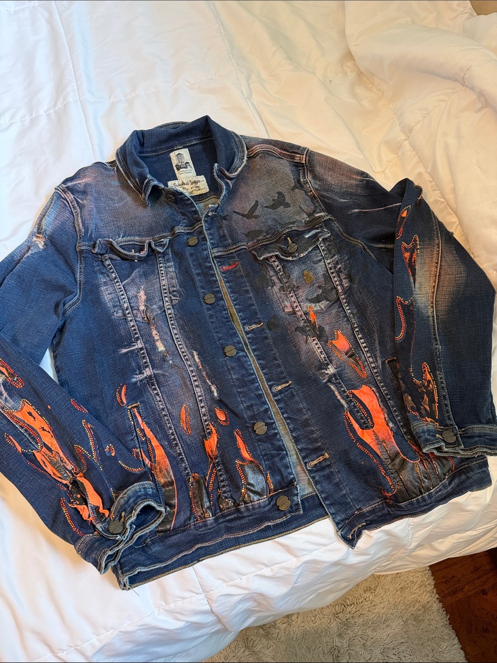 Industrial Indigo x Mason RY DNM Painted Stretch Denim Jacket